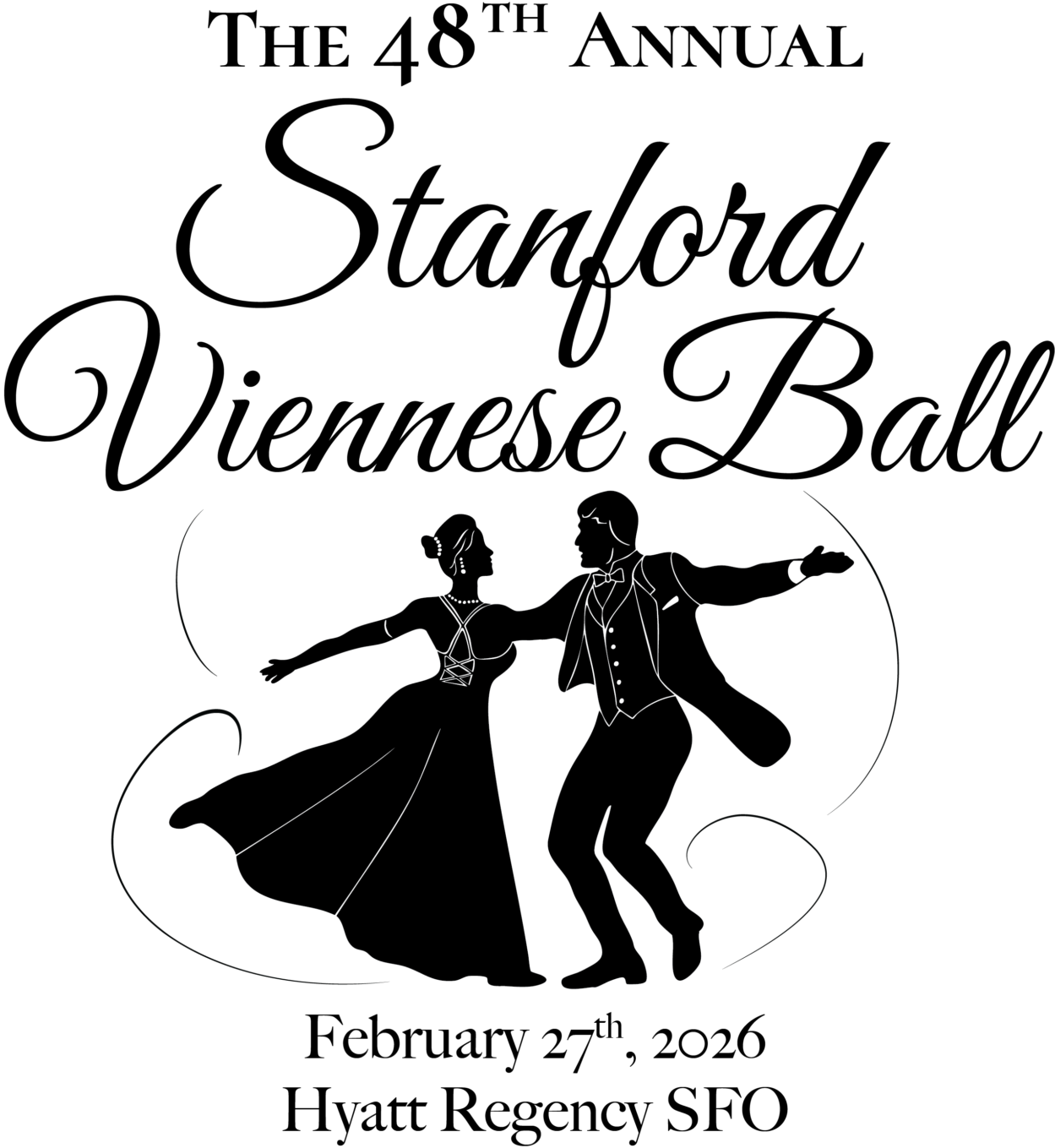 illustration of a man and woman dancing in black and white
