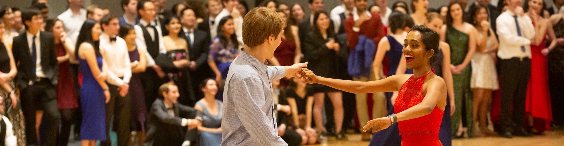 a couple performing in the Waltz Competition